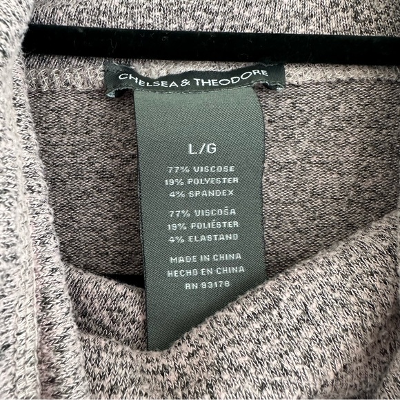 Chelsea and Theodore Pink Cowl Neck Jersey Pullover Sweater Size Large - Picture 5 of 5